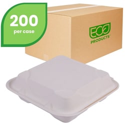 Enterprise Technology Solutions&nbsp;Eco-Products  Container,Clamshell,3-Comp,No PFAS, 9