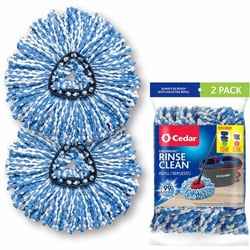 Enterprise Technology Solutions&nbsp;O-Cedar  Mop Refill,f/Spin Mop,Microfiber,RinseClean,2/PK,White/Blue