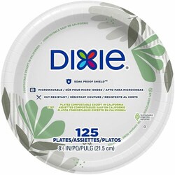 Enterprise Technology Solutions&nbsp;Dixie Foods  Plates, Heavy weight, 8-1/2