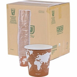 Enterprise Technology Solutions&nbsp;Eco-Products  Hot Cups, World Art, 10 oz, 50/PK, 20PK/CT, Multi