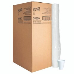 Enterprise Technology Solutions&nbsp;Genuine Joe  Foam Cups, 8oz, 50/PK, 20PK/CT, White