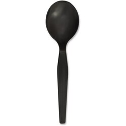 Enterprise Technology Solutions&nbsp;Genuine Joe  Soup Spoons, Heavyweight, 1000/CT, Black