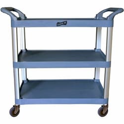 Enterprise Technology Solutions&nbsp;Genuine Joe  Cart,Bussing,3-Shelf,Plastic/Aluminum,19.69