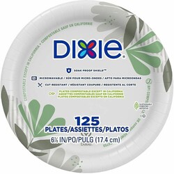 Enterprise Technology Solutions Dixie Foods Plates, Heavyweight, 6-7/8",