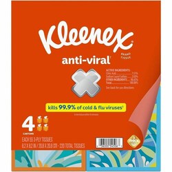 Enterprise Technology Solutions&nbsp;Kimberly-Clark Professional  Facial Tissues, 3-Ply, Anti-Viral, 55/BX, 4BX/PK, White