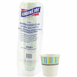 Enterprise Technology Solutions Genuine Joe Paper Cup, Cold, 3 oz, 50/PK,