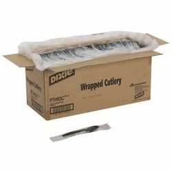 Enterprise Technology Solutions&nbsp;Dixie Foods  Cutlery,Dspsbl,IndvWrap,Spoon,HvyWght,Polystyrene,1000/CT,BK