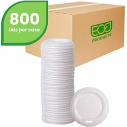 Enterprise Technology Solutions&nbsp;Eco-Products  Hot Cup Lid, Fits 10-20, 50/PK, 16PK/CT, White