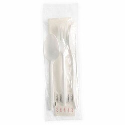 Enterprise Technology Solutions&nbsp;Genuine Joe  Napkin S/P Utensil Kit, 250/CT, White