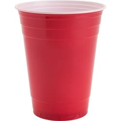 Enterprise Technology Solutions&nbsp;Genuine Joe  Party Cups, 16oz, 50PK, Red
