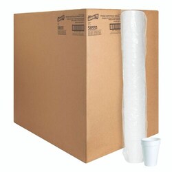 Enterprise Technology Solutions&nbsp;Genuine Joe  Foam Cups, 10oz, 25/PK, 40PK/CT, White