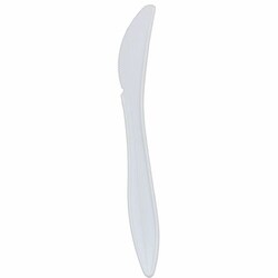 Enterprise Technology Solutions&nbsp;Karat by Lollicup  Cutlery,Disposable,Knife,Medium-Weight,100/BX,10/CT,White