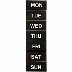 Enterprise Technology Solutions&nbsp;Bi-silque  Magnetic Accessories, Weekdays, 7 Magnets/PK, Black