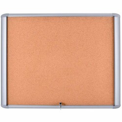 Enterprise Technology Solutions&nbsp;Bi-silque  Corkboard,Enclosed,Water-Resistant,26-1/2