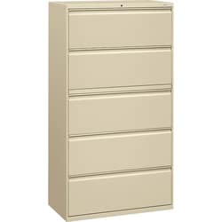 Enterprise Technology Solutions&nbsp;The HON Company  5-Drawer Lateral File, W/Lock, 36