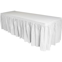 Enterprise Technology Solutions&nbsp;Genuine Joe  Table Skirting, Pleated Polyester, 29