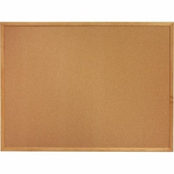 Enterprise Technology Solutions&nbsp;Lorell  Cork Board, 6'x4', Oak Frame