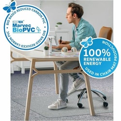 Enterprise Technology Solutions&nbsp;FloorTex  Chairmat,BioPVC,Ecotex,f/Carpet,36