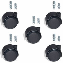 Enterprise Technology Solutions&nbsp;Lorell  Soft Wheel Casters Set, Dual, Hood, 5/ST, Black