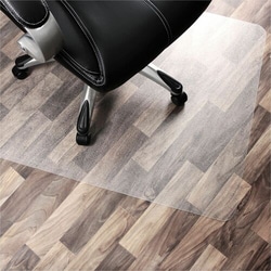 Enterprise Technology Solutions&nbsp;FloorTex  Cleartex Unomat Anti-Slip Polycarbonate Chair Mat for Flat Pile Carpeted and Hard Floors, Rectangular, 35