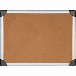 Enterprise Technology Solutions&nbsp;Lorell  Cork Board, 3'x2', Aluminum, Silver/Brown