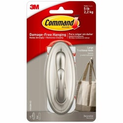 Enterprise Technology Solutions&nbsp;3M  Decorative Adhesive Hook,Large,Up To 5lbs,Metallic
