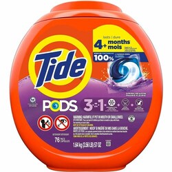 Enterprise Technology Solutions&nbsp;Procter & Gamble Commercial  Laundry Pods, 3-in-1, 76 Pods/Tub, Spring Meadow