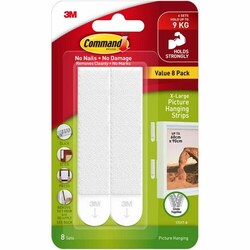 Enterprise Technology Solutions&nbsp;3M  HangingStrips,XtraLarge,20lbCap,DamageFree,Foam,8Pairs/PK,WE