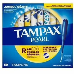 Enterprise Technology Solutions&nbsp;Procter & Gamble Commercial  Tampons,TampaxPearl,LeakGuard,Regular,Unscented,50/BX,BE