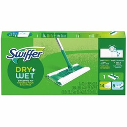 Enterprise Technology Solutions&nbsp;Procter & Gamble Commercial  Broom/Mop,2-in-1,DrySweep&WetMop,HardSurfacee/Cloths,1/BX,GN