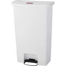 Enterprise Technology Solutions&nbsp;Rubbermaid Commercial Products  Slim Jim Step-On Container, 18G, White