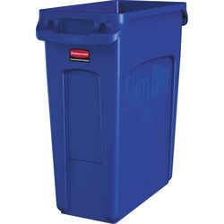 Enterprise Technology Solutions&nbsp;Rubbermaid Commercial Products  Recycling Container, Plastic, Venting, 16 Gal, Blue