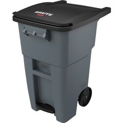 Enterprise Technology Solutions&nbsp;Rubbermaid Commercial Products  Brute Step-On Rollout Cont, 50Gal, Gray