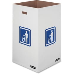 Enterprise Technology Solutions&nbsp;Fellowes  Waste/Recycling Bins, 42Gal, 10/CT, White