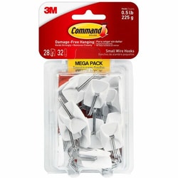 Enterprise Technology Solutions&nbsp;3M  Hooks w/Adhesive Strips, Small, 0.5 lb Cap, 28/PK, WE