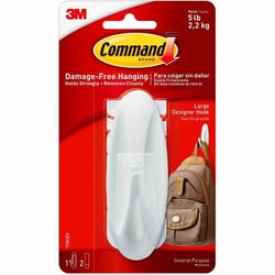 Enterprise Technology Solutions&nbsp;3M  Hook w/Adhesive Strips, Large, Hold 5lb, 1/PK, WE