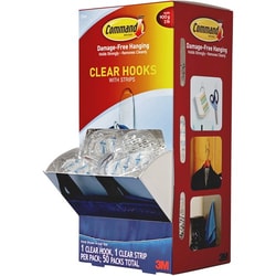 Enterprise Technology Solutions&nbsp;3M  Command Clear Hooks, 50/PK, Clear