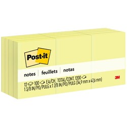 Enterprise Technology Solutions&nbsp;3M  Post-it Notes,Original Pads,1-1/2