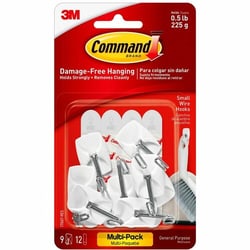 Enterprise Technology Solutions&nbsp;3M  Hooks w/ Adhesive Strips,Wire,Value Pack,Small,9/PK,WE