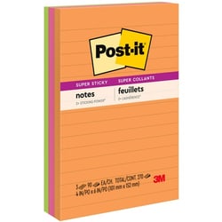 Enterprise Technology Solutions&nbsp;3M  Super Sticky Notes,Lined,90 Sht/Pad,4