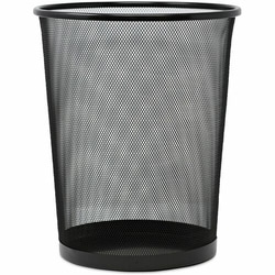 Enterprise Technology Solutions&nbsp;Universal  Mesh Wastebasket, 18 qt, Steel Mesh, Black