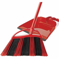 Enterprise Technology Solutions&nbsp;O-Cedar  Broom,w/Red Step-On Dust Pan,Red/Black/Gray