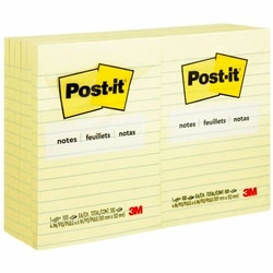 Enterprise Technology Solutions&nbsp;3M  Post-it Notes, Lined, 100 Sht/Pad, 12/PK, 4