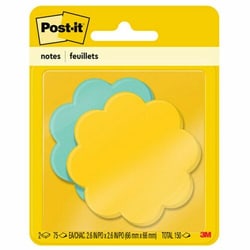 Enterprise Technology Solutions&nbsp;3M  Sticky Notes Pad, Daisy Shape, 75 Sheets, 3