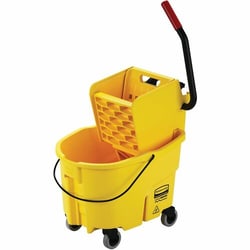 Enterprise Technology Solutions&nbsp;Rubbermaid Commercial Products  Commercial Mop Bucket, w/ Wringer, Wavebreak, 26Qt, Yellow