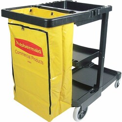 Enterprise Technology Solutions&nbsp;Rubbermaid Commercial Products  Janitor Cart,Vinyl Bag,3 Shelves,21-3/4