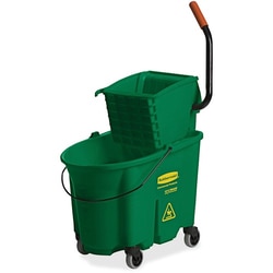 Enterprise Technology Solutions&nbsp;Rubbermaid Commercial Products  Wavebrake Mop Bucket/Wringer System, 35Qrt, Green