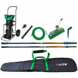 Enterprise Technology Solutions&nbsp;Unger  Cleaner Kit,f/Outdoor Glass,Deionizing,Large,39' Pole,Gray