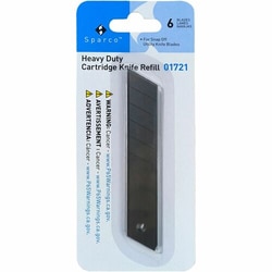 Enterprise Technology Solutions&nbsp;Sparco  Utility Knife Refill Cartridge, Snap-Off Blades, 6/PK, SR