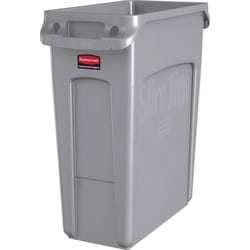 Enterprise Technology Solutions&nbsp;Rubbermaid Commercial Products  Recycling Container, Plastic, Venting, 16 Gal, 4/CT, Gray